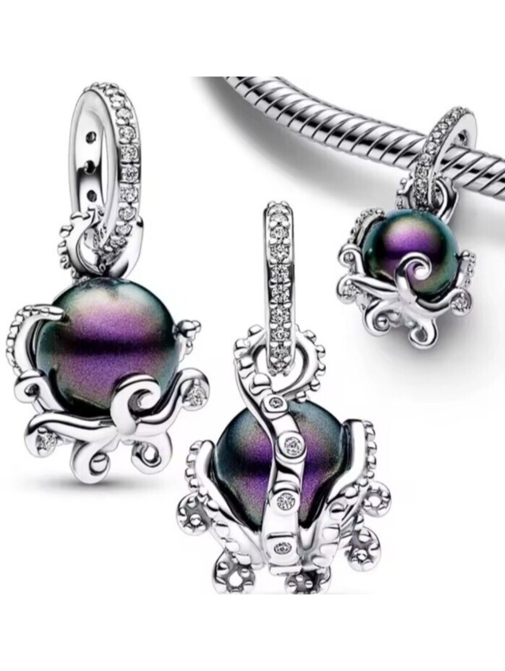 PANDORA Disney Dangle Charm, Ursula The Little Mermaid Octopus